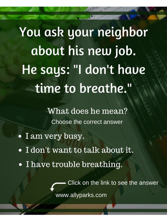 I don't have time to breathe means I am very busy. define I don't have time to breathe, I don't have time to breathe meaning. useful English expressions, ESL, learn English, English conversation, English speaking, http://www.allyparks.com/english-blog/i-dont-have-time-to-breathe