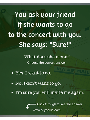 Define sure, sure meaning, English expressions, ESL, English speaking, speaking English, http://www.allyparks.com/english-blog/sure